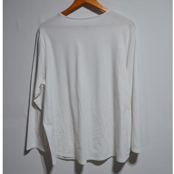 j. jill Pure Jill Long Sleeve Shirttail Tee White Size 2X NWT - Picture 2 of 7